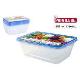 Privilege Set 9 Recipientes Rectangulares Semidesechables 750 Ml Precio: 51.59000044. SKU: B1EAM3748V