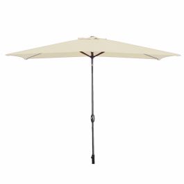 Marbueno Sombrilla Acero 8 Varillas 200x300 cm Polyester Beige Jardin, Piscina y Terraza 10493