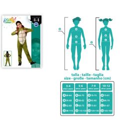 Disfraz Tortuga Lucha Infantil 7-9 Años Mono Caparazón Verde