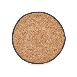 Salvamantel de Esparto con Borde de Tela Negro 35 cm - Kinvara (24 Unidades) Salvamantel de Esparto con Borde de Tela Negro 35 cm - Kinvara (24 Unidades)