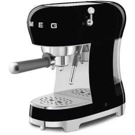 Smeg ECF02BLEU Cafetera Espresso 50s Style Manual 1.1L 15 Bares para Café Molido Negro