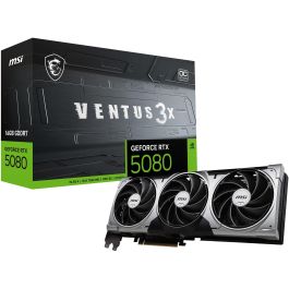 Tarjeta Gráfica MSI RTX 5080 16G VENTUS 3X OC 16 GB GEFORCE RTX 5080 GDDR6X GDDR7 Precio: 1266.50000015. SKU: B197ZZT9FK