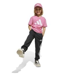 Camiseta de Manga Corta Infantil Adidas Essentials Big Logo Blanco Rosa S