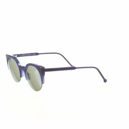 Retrosuperfuture Gafas de Sol LUCIA DEEP BLUE Cat-Eye Unisex, de Acetato Azul con Lentes Verdes. Talla 51-22-145 mm