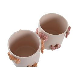Macetero Shabby DKD Home Decor Blanco Rosa 16 x 14 x 16 cm (4 Unidades) Macetero Shabby DKD Home Decor Blanco Rosa 16 x 14 x 16 cm (4 Unidades)