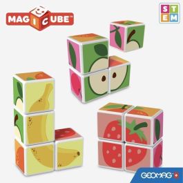Giochi Preziosi MAGICUBE Frutas 4 Cubos - Juego de Construcción Magnética para Niños a partir de 18 Meses