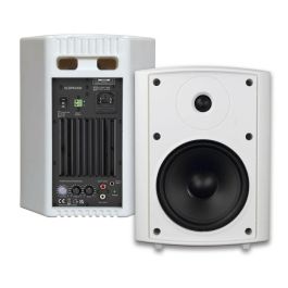Vivolink Conjunto de Altavoces Activos 2x50W Blanco 6,50" para Salas de hasta 80m2