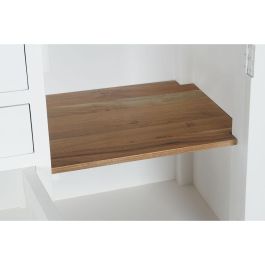 DKD Home Decor Buffet Urban Colección Daniela 3 Cajones 2 Puertas 2 Estanterías Madera Mango Acacia Cristal Blanco Marrón 180x45x90 cm