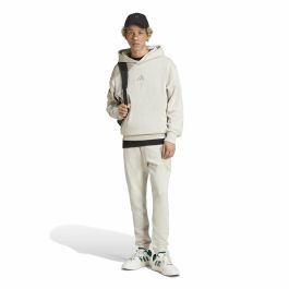 Pantalón Largo Deportivo Adidas All Szn French Terry Regular Tapered Blanco Beige Hombre