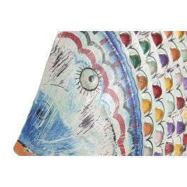 DKD Home Decor Decoración Pared Mediterráneo Azul Multicolor Pez Pintado 61 x 51 x 11 cm