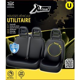 XLC AAAQG37685 Fundas para Asientos de Coche XLCOVER - Vehículo Utilitario - Funda para Asiento Conductor y Asiento Corrido