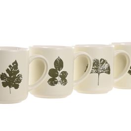 DKD Home Decor Mug Urban 480ml Porcelana/New Bone Verde Claro Apto Microondas/Lavavajillas (12 Unidades)