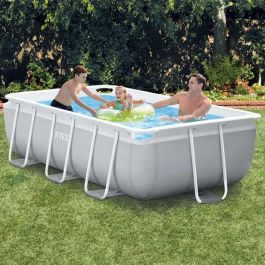 Intex Piscina Rectangular Desmontable Prism Frame con Depuradora y Escalera 300x175x80cm