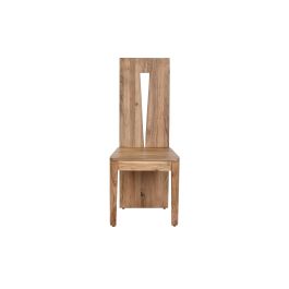 DKD Home Decor Silla Moderna de Comedor de Madera de Acacia Natural Pack de 2 Unidades Hecha a Mano con Altura de Asiento 46 cm