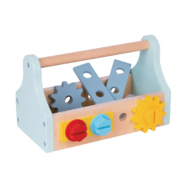 Imaginovo Maletín de Herramientas Infantil de Madera para +3 Años, 18 Piezas, 21.4x13.2x11cm