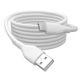 Digitus Cable USB 2.0 Tipo C a USB A de Silicona, 0.5m, Blanco