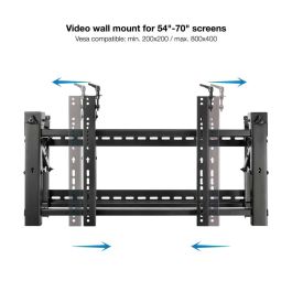 Tooq Soporte Pared Vesa para Pantallas de 45 a 70 Pulgadas, Negro, Ajustable, Hasta 70 kg