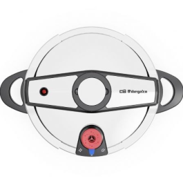 Orbegozo HP 6200 Olla a Presión 6L Acero Inoxidable 18/10 Sistema EasyLock para Cocinas de Inducción y Todo Tipo de Fuegos