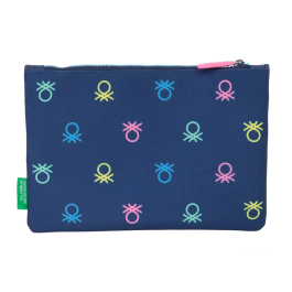 Estuche Escolar Benetton Cool Azul marino 23 x 16 x 3 cm