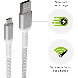 dbramante 1928 CB12ACGR7114 Cable USB A a USB C Redondo 1.2M Blanco USB 2.0