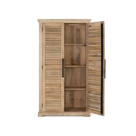 GINER Y COLOMER Armario de Madera de Mango 180 cm Alto con Barra para Colgar y Estantes Regulables