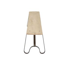 DKD Home Decor Banco Balines Natural Negro 152 x 41 x 46 cm Teca y Hierro