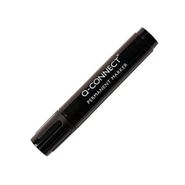 Q-connect Rotulador Permanente Negro Punta Biselada 5 mm