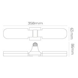 Edm Bombilla led multidireccional E27 15W 1521lm 6.500K luz fría