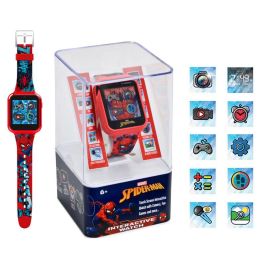 Marvel Reloj inteligente Spider-Man con cámara selfie, grabadora de voz, alarma, cronómetro y calculadora. Edad: +3 años