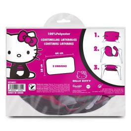 Hello Kitty KIT4051 Set de 2 Cortinillas Parasol para Coche, Diseño Star, Protección Solar para Ventanillas Laterales