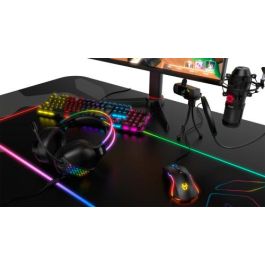 Krom NXKROMKLAIM Auriculares Gaming Klaim Diadema con Micrófono Omnidireccional Drivers 50mm RGB Rainbow USB A y Jack 3.5mm Negro