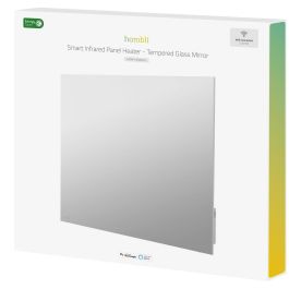 Hombli Panel Calefactor Infrarrojo Inteligente de Cristal 400W con Función Espejo