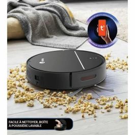 Fagor FGR200 - Robot aspirador conectado 3 en 1, 80 min de autonomía, depósito de polvo 600 ml, Negro