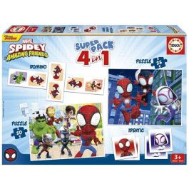 Superpack 4 en 1 spidey y sus increíbles amigos (domino, puzzle 25, puzzle 50 e identiti) Precio: 10.7932. SKU: B17J93PSQX
