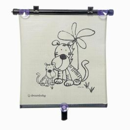 Dreambaby DRE9312742402389 Estor Enrollable para Ventana de Coche Doble Cara Estampado Cebra y Tigre Ajustable 2 Unidades