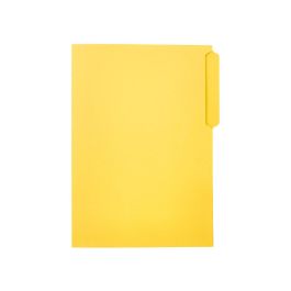 Subcarpeta Cartulina Liderpapel Folio Pestaña Superior 240 gr-M2 Amarillo 50 unidades