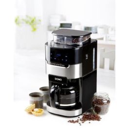 DOMO DO721K - Cafetera 1.5L - 12 tazas - Pantalla LCD, botones táctiles - Molinillo de café integrado - Temporizador - 3 intensidades DOMO DO721K - Cafetera 1.5L - 12 tazas - Pantalla LCD, botones táctiles - Molinillo de café integrado - Temporizador - 3 intensidades