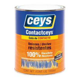 Ceys Cola de Contacto 1 l - Ideal para cuero, madera, fórmica, goma, cartón y fieltros