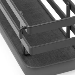 Emuca Kit de bandejas para especiero Titane para mueble de cocina o pared, Acero, Gris antracita