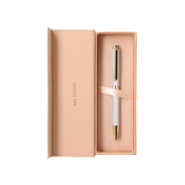 Belius Wild West Bolígrafo Aluminio Crema Dorado Tinta Azul Caja Diseño