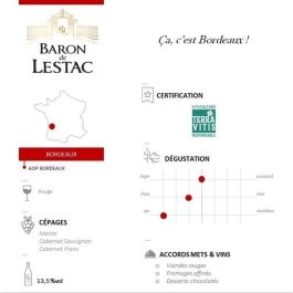 Baron de Lestac 2019 Burdeos - Vino tinto Burdeos - Terra Vitis