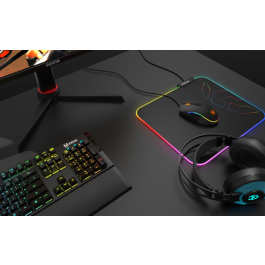 Alfombrilla Gaming con Iluminación LED Krom NXKROMKNTRGB
