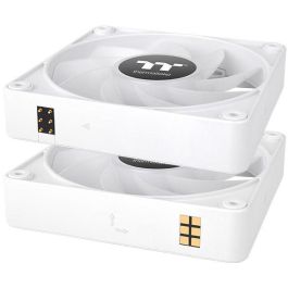Thermaltake CL-F195-PL14SW-A Kit de 3 Ventiladores de Refrigeración para PC Carcasa 14 cm Blanco con Soporte Hidráulico