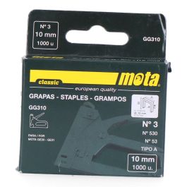 Mota Herramientas Gg310 Grapas nº 3 de 10mm 1000 Unidades Espesor 0,7mm Precio: 1.88999943. SKU: S7911283
