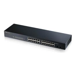 Zyxel Switch GS1900-24 Eu0102F, 24 Puertos Gigabit + 2 SFP, Smart Rack, Web Managed, VLAN, QoS, Sin Ventilador, 1U