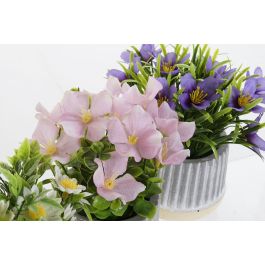 DKD Home Decor Planta Lila Rosa 13 x 15 x 13 cm (12 Unidades)