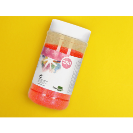 Liderpapel Purpurina Fantasía Color Metálico Naranja Pastel Bote 250 gr