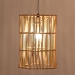 SKD-AP-RATAN Lámpara Colgante Evelynn de Ratán, compatible Bombilla E27 LED, Cable Regulable para Salón, Dormitorio, Comedor