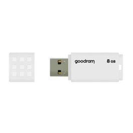 Goodram Memoria USB 2.0 8 GB UME2 - Unidad de almacenamiento flash blanca, compacta y plug & play