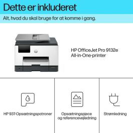 HP 9132e OfficeJet Pro Impresora Multifunción Color Profesional para Negocio, Inyección de Tinta con HP+ e Instant Ink